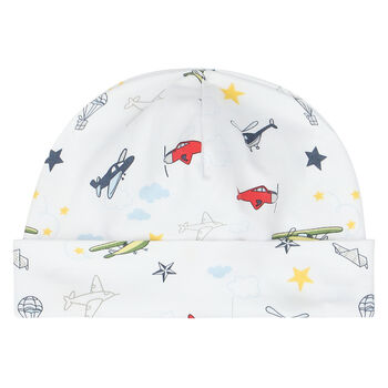 Baby Boys White Aviator Hat
