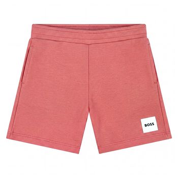 Younger Boys Red Logo Shorts