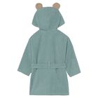 Baby Boys Green Teddy Hooded Robe, 2, hi-res