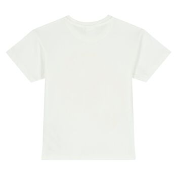 Girls White Trolls Logo T-Shirt