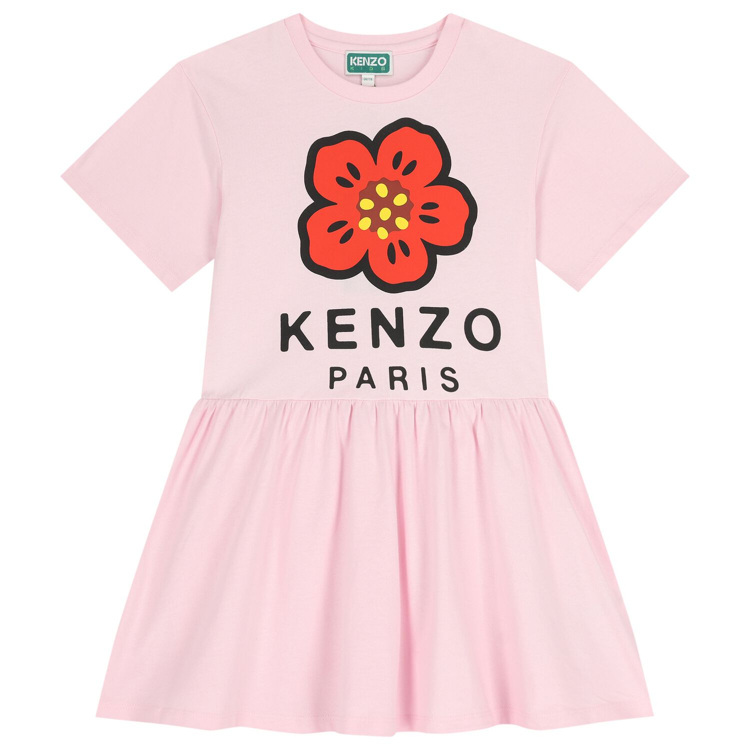 Girls Pink Boke Flower Dress, 1, hi-res
