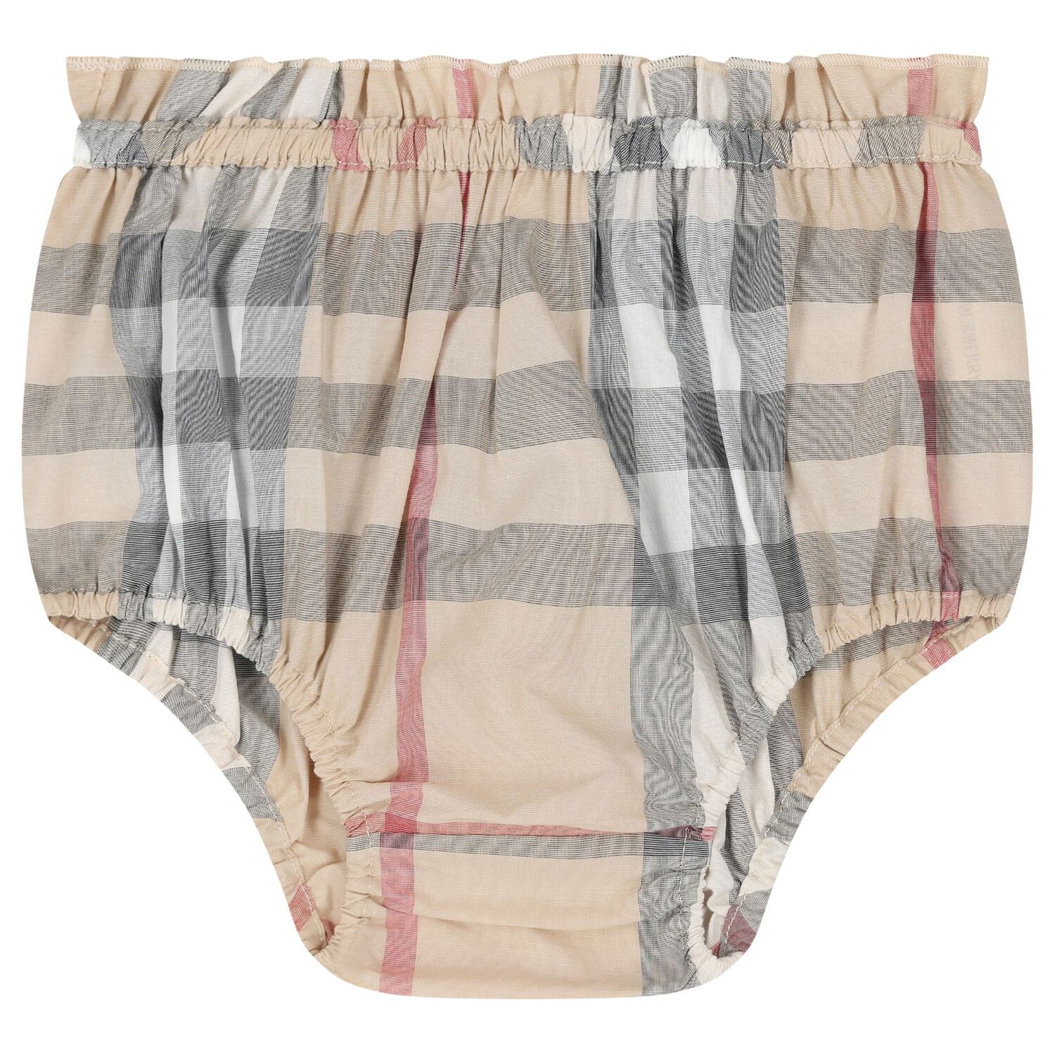 Baby Girls Pale Beige Check Dress Set, 1, hi-res image number null