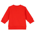 Younger Boys Red Logo Sweatshirt, 1, hi-res