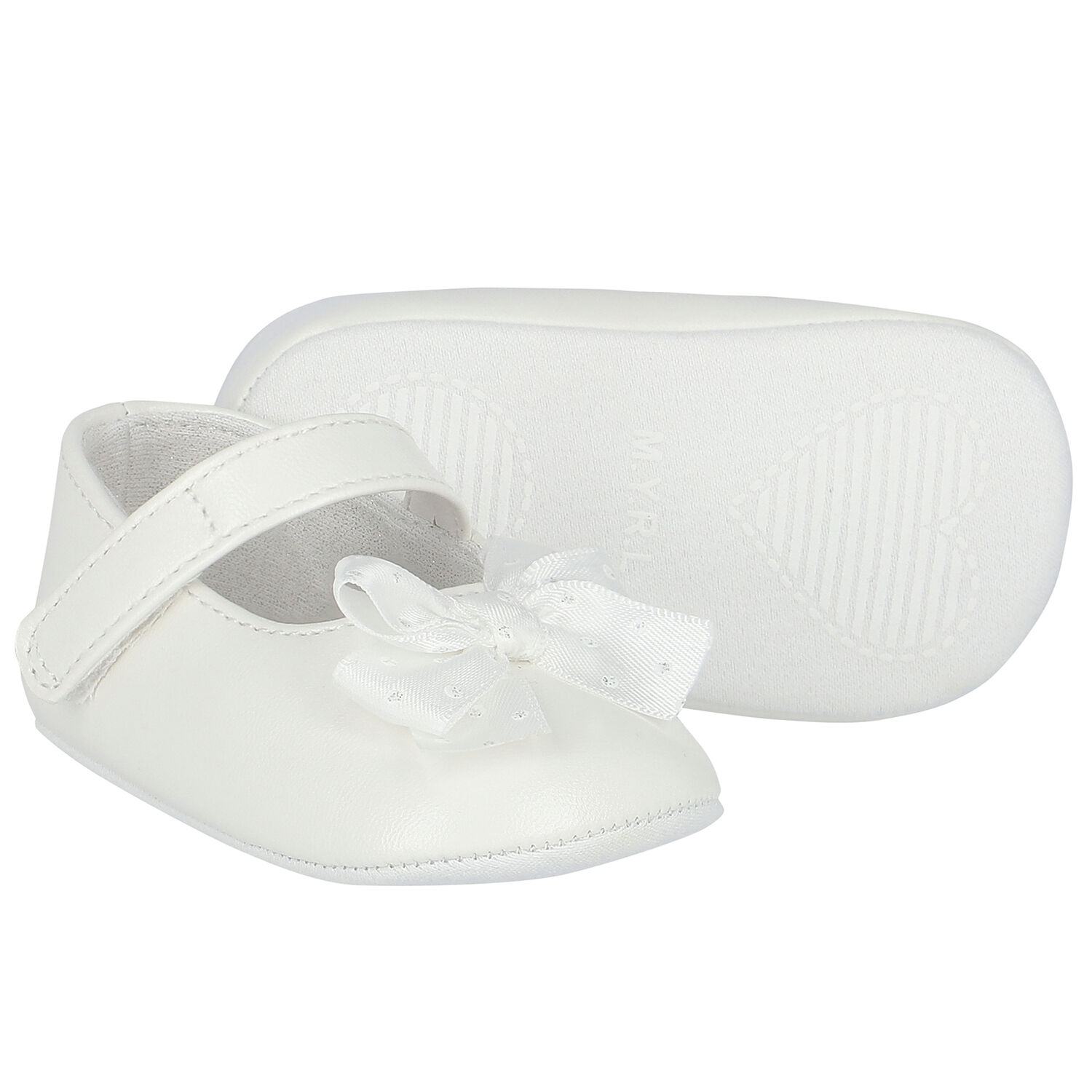 Baby Girls White Shoes & Headband Set, 2, hi-res