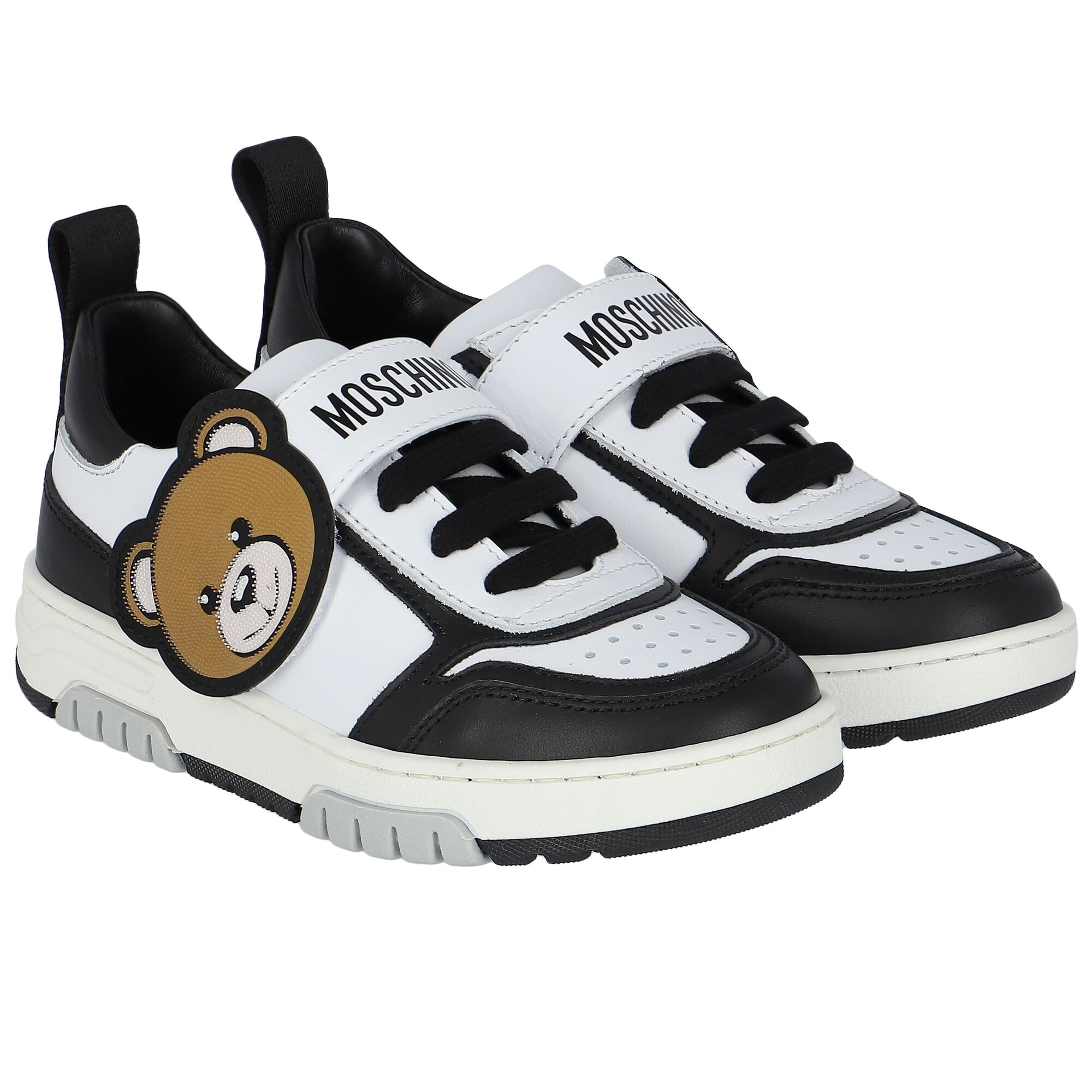 Moschino Black White Teddy Bear Trainers Junior Couture UAE