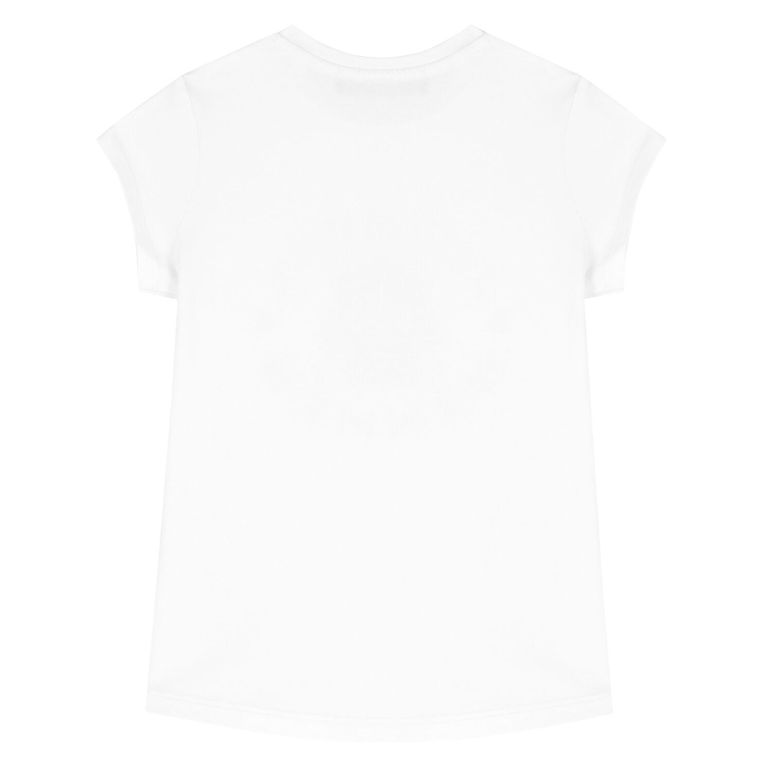 تيشيرت بالشعار باللون الأبيض للبنات, 1, hi-res image number null