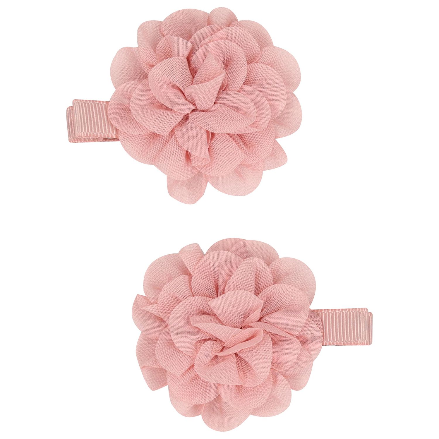 Girls Pink Flower Hairclips ( 2 Pack ), 2, hi-res