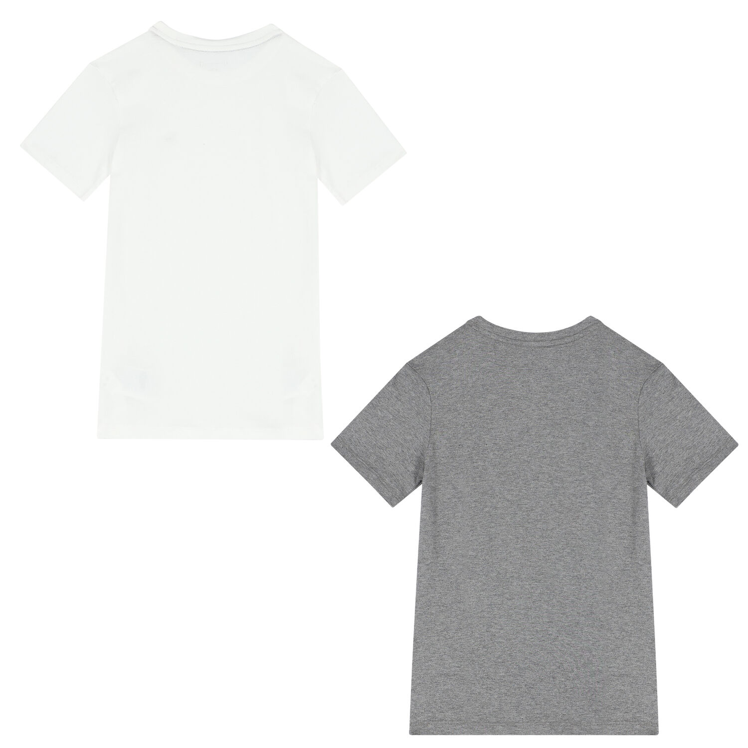 Boys Grey & White Logo T-Shirts (2 Pack), 2, hi-res