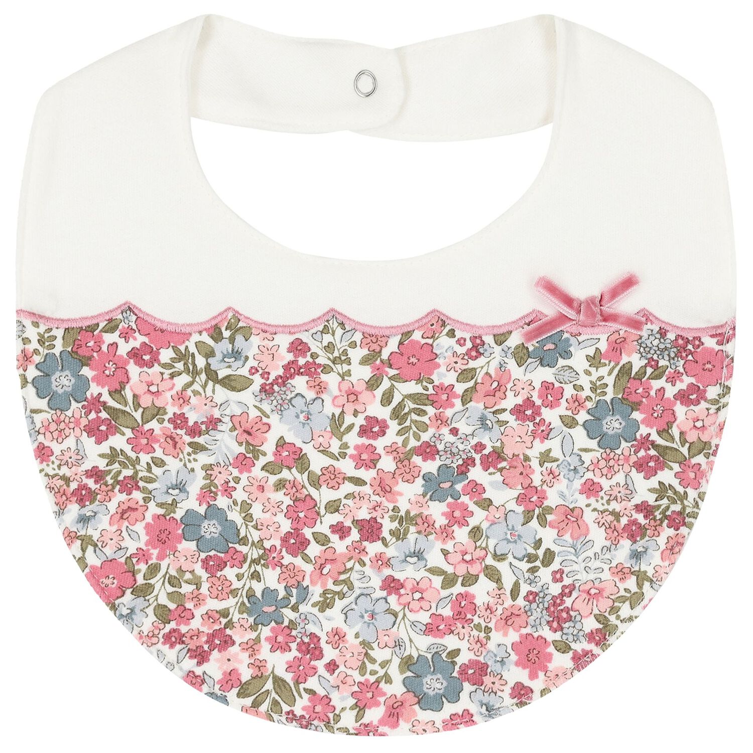 Baby Girls Ivory & Pink Bibs ( 2-Pack ), 1, hi-res