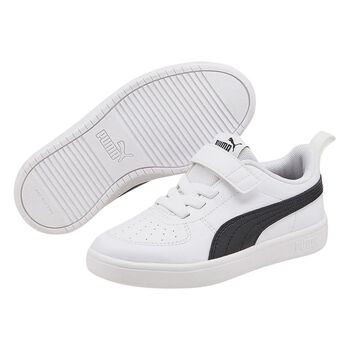 White & Black Rickie Velcro Trainers