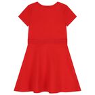 Girls Red Logo Dress, 1, hi-res