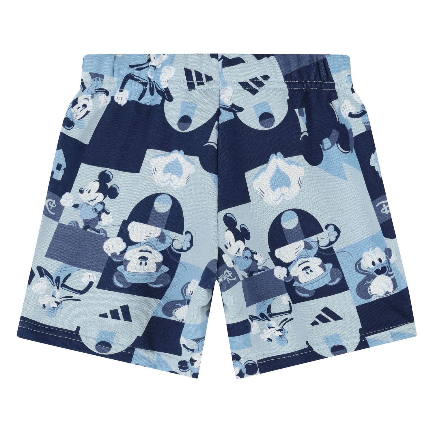طقم شورت اولاد ديزنى بالشعار باللون الازرق, 1, hi-res