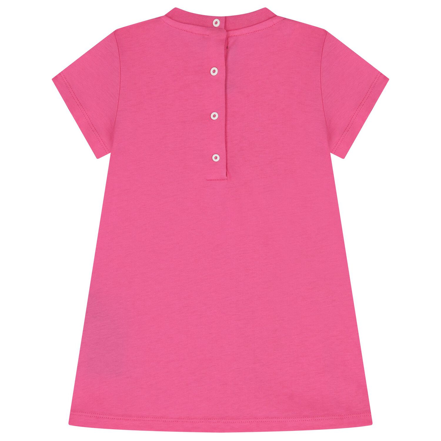 طقم فستان باللون وردي بشعار , 1, hi-res