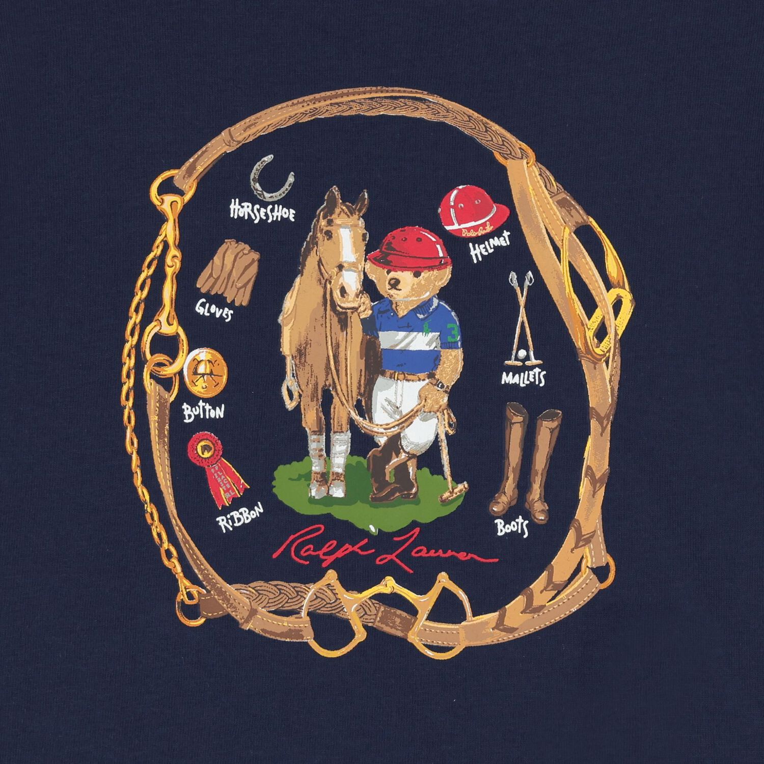 تيشيرت بولو بير للأطفال باللون الكحلي, 1, hi-res