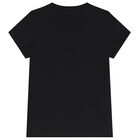 Girls Black Logo T-Shirt, 1, hi-res