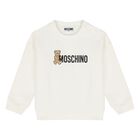 Younger Ivory Teddy Bear Logo Sweatshirt, 1, hi-res