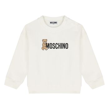 Younger Ivory Teddy Bear Logo Sweatshirt