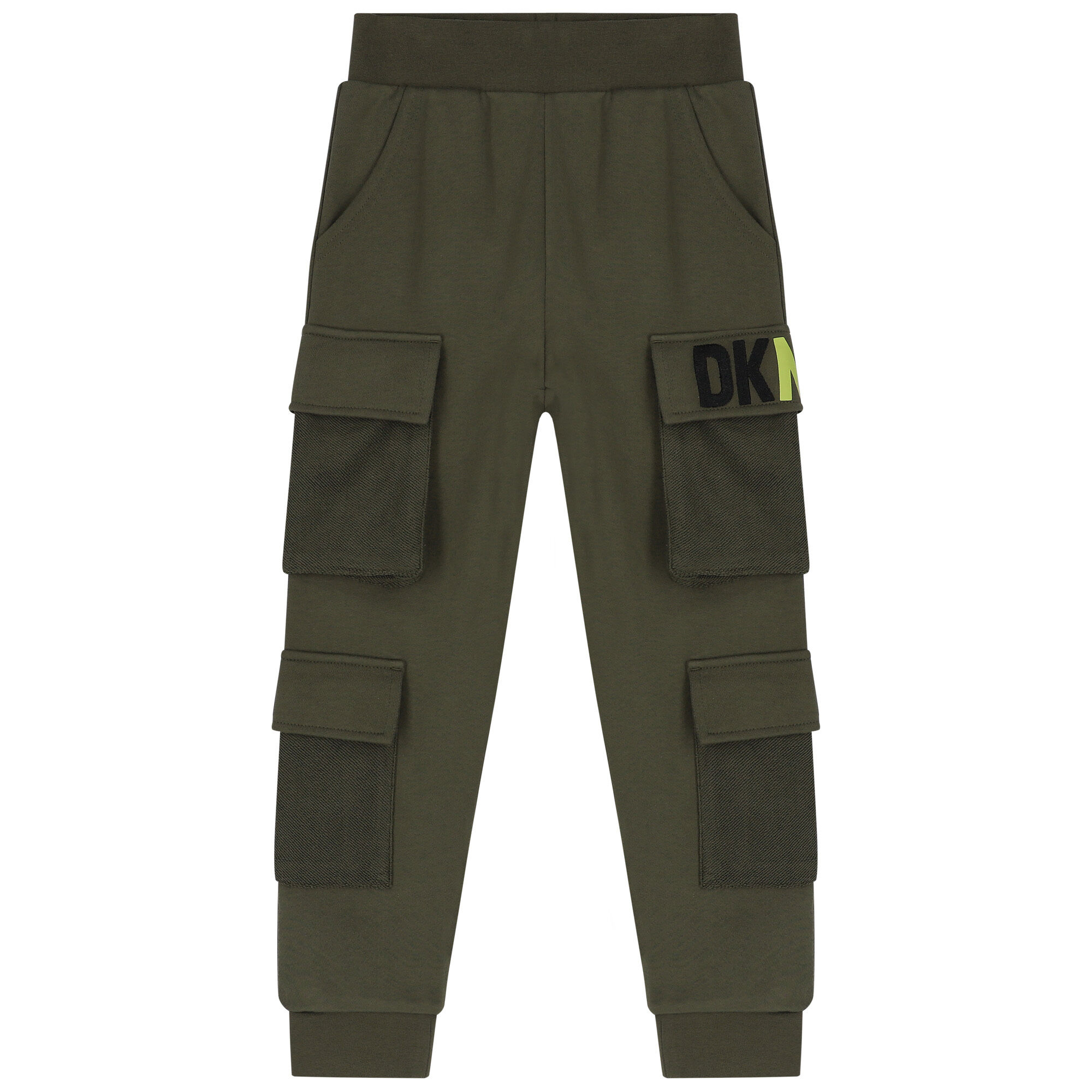 DKNY Boys Green Logo Cargo Joggers Junior Couture UAE
