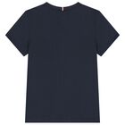 Boys Navy Blue Varsity Logo T-Shirt, 1, hi-res
