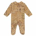 Baby Boys Beige Geo Map Babygrow, 1, hi-res