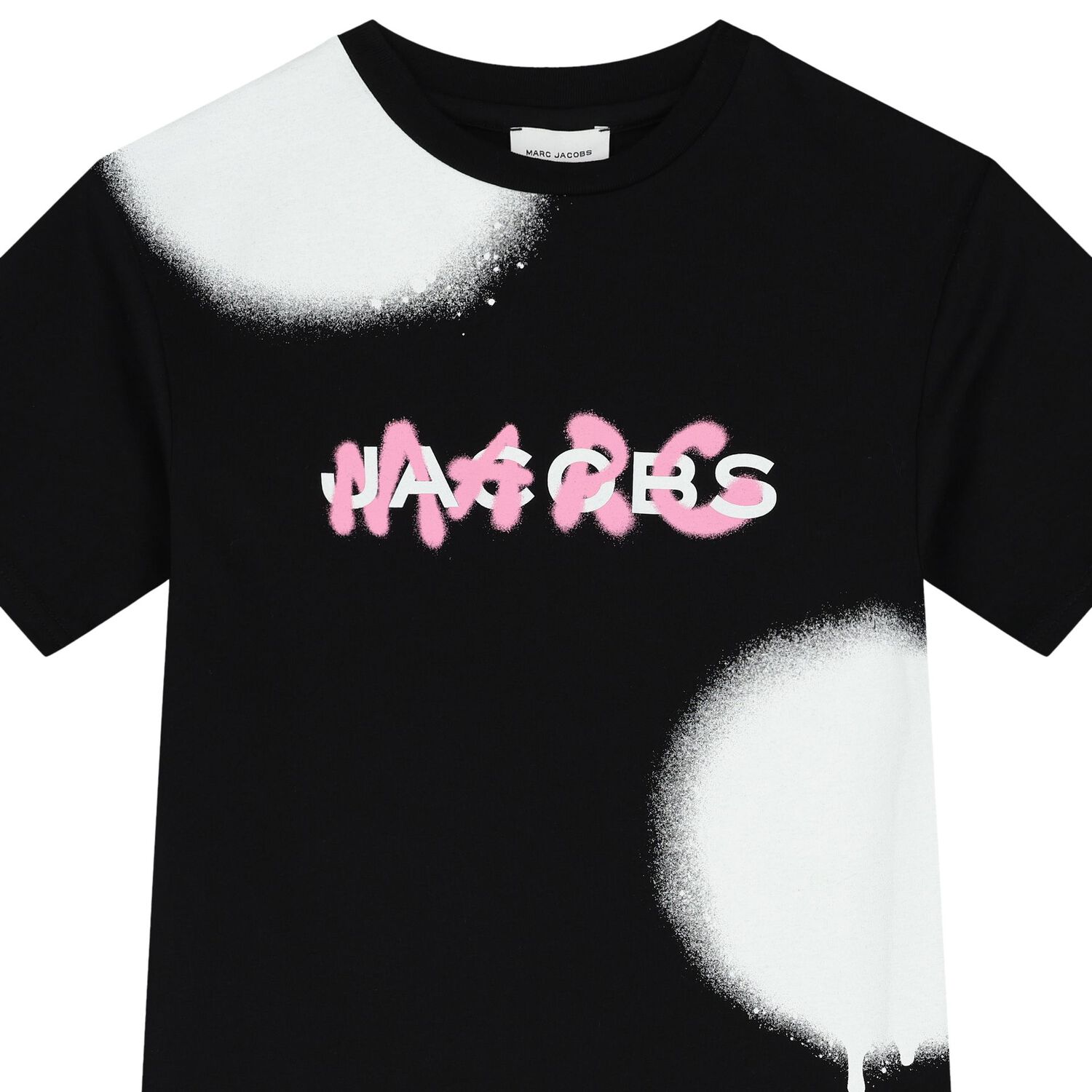 Girls Black & White Logo Dress, 1, hi-res