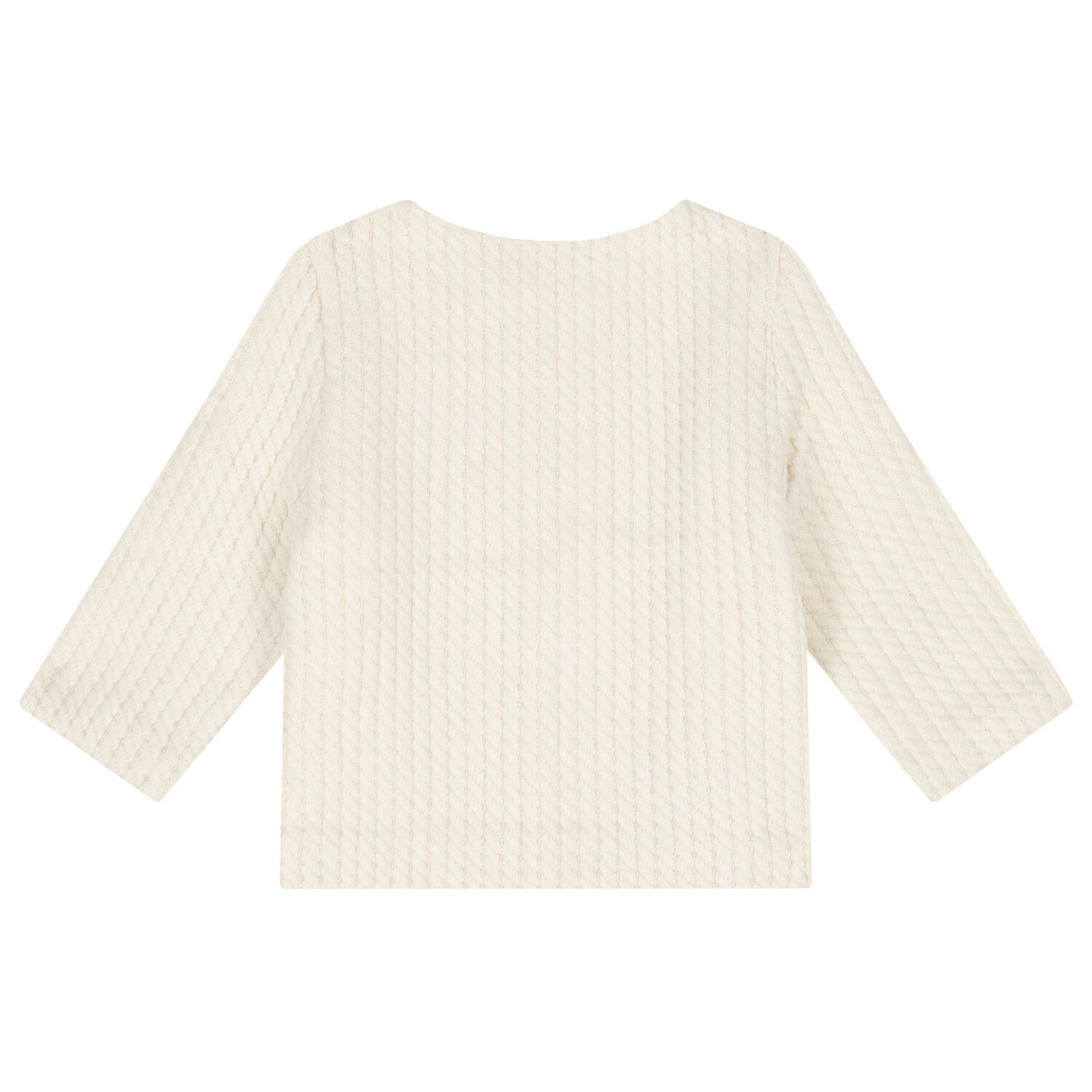 طقم أفرول أولاد منسوج باللون العاجي والبيج , 1, hi-res