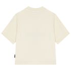 تيشيرت للأولاد بشعار دب تيدي باللون العاجي, 1, hi-res