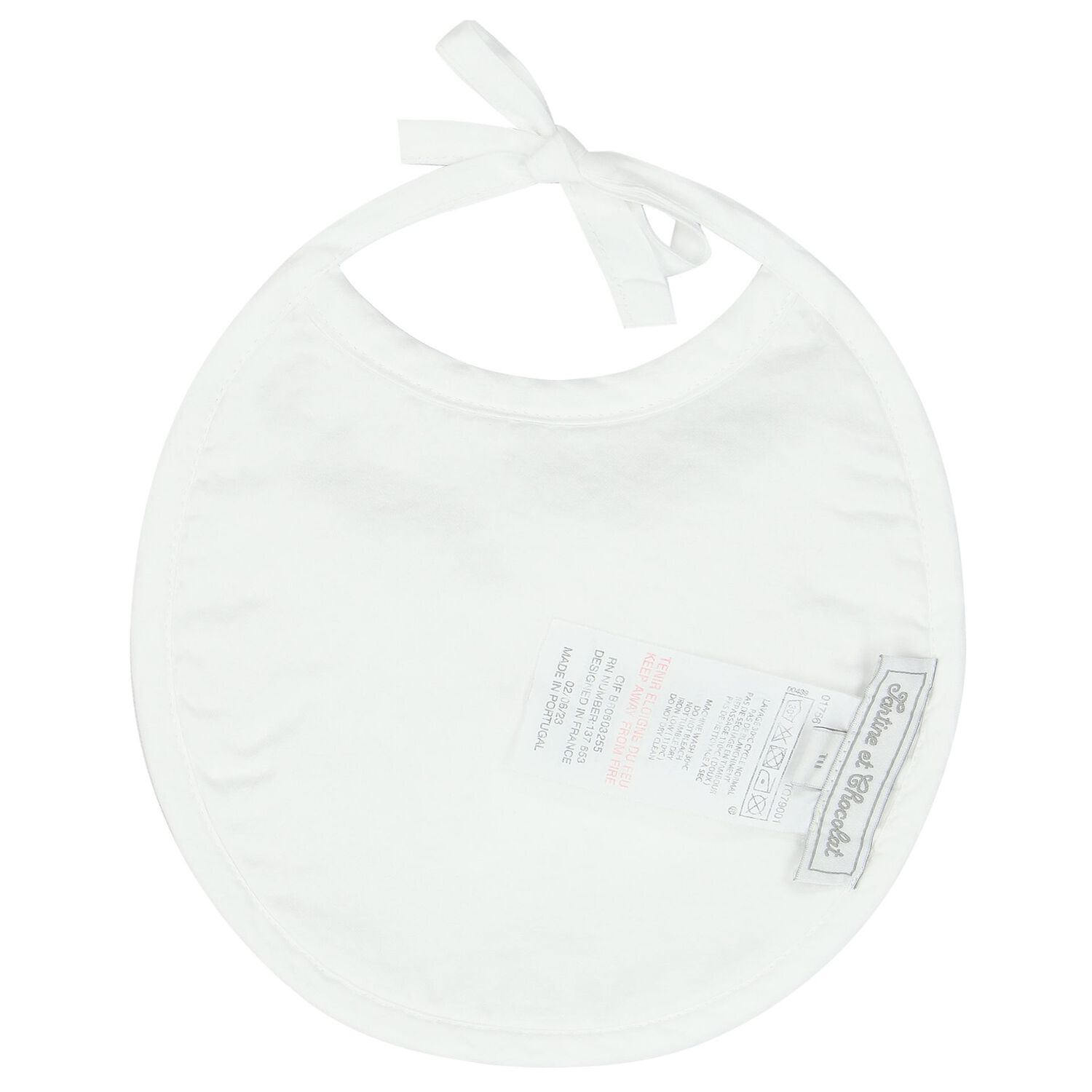 White Logo Baby Bib, 1, hi-res image number null