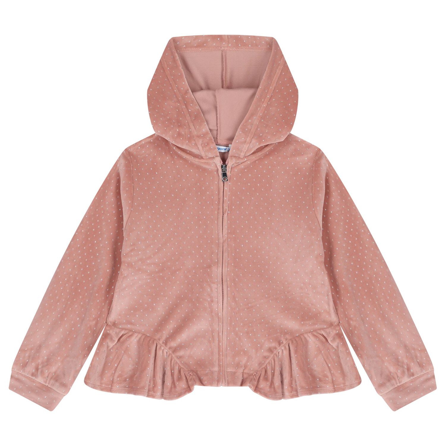Girls Pink Velour Tracksuit Set  ( 3 Piece ), 2, hi-res