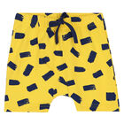 Boys White & Yellow Shorts Set, 1, hi-res