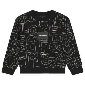 Boys Black Logo Sweatshirt