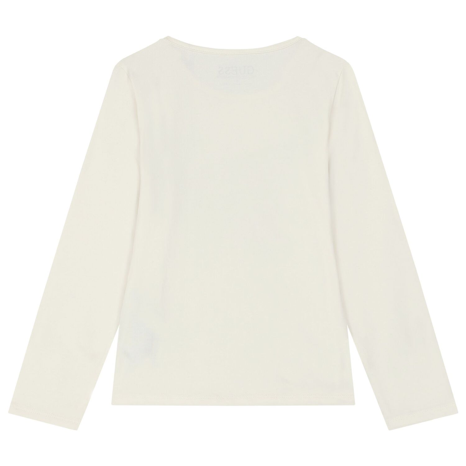 Girls Ivory Logo Long Sleeve Top, 1, hi-res image number null