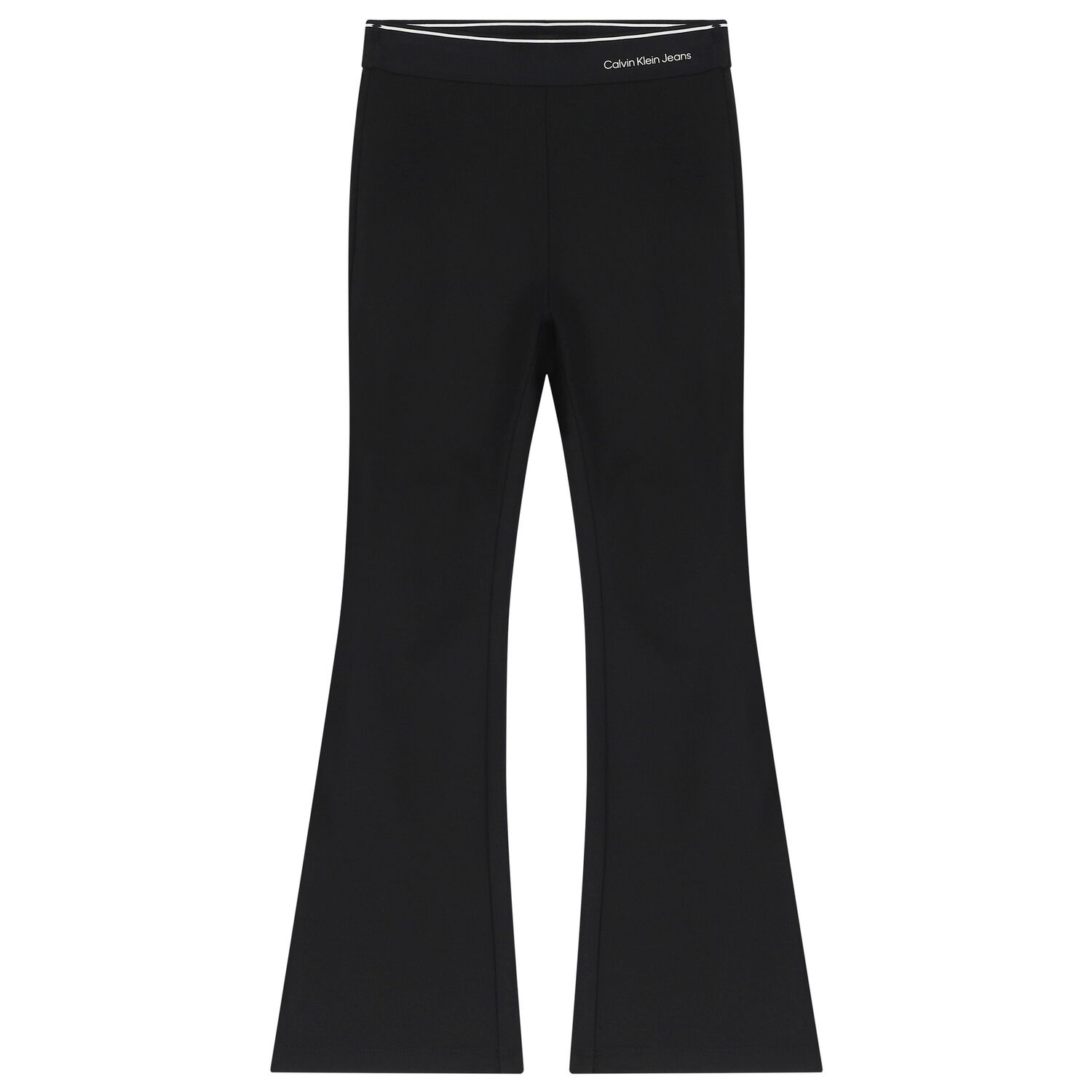 Girls Black Logo Trousers, 1, hi-res