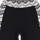 Girls Black & White Zigzag Trousers, 1, hi-res