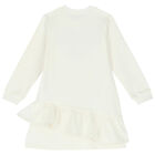 فستان بنات بشعار تيدى باللون العاجى, 2, hi-res