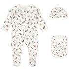 Baby Boys Ivory Playful Bear Babygrow Set, 1, hi-res