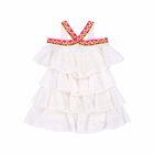 Girls White Cotton Dress, 1, hi-res