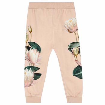 Younger Girls Pink Floral Joggers
