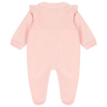 Baby Girls Pink Logo Babygrow