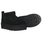 Girls Black Classic Ultra Mini Platform Suede Boots, 1, hi-res