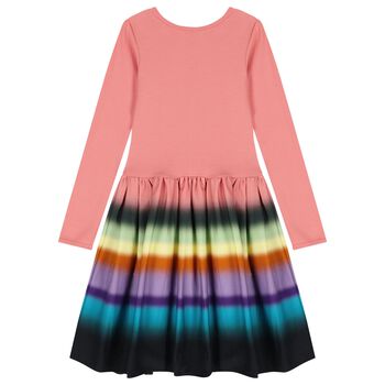 Girls Pink Striped Dress