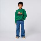 Boys Green Tiger Logo Sweatshirt, 1, hi-res
