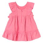 Younger Girls Pink Embroidered Dress, 2, hi-res