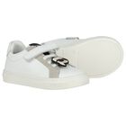 White Ikonik Karl Logo Trainers, 1, hi-res