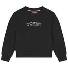 طقم ليجينز بنات بالشعار باللون الاسود , 1, hi-res