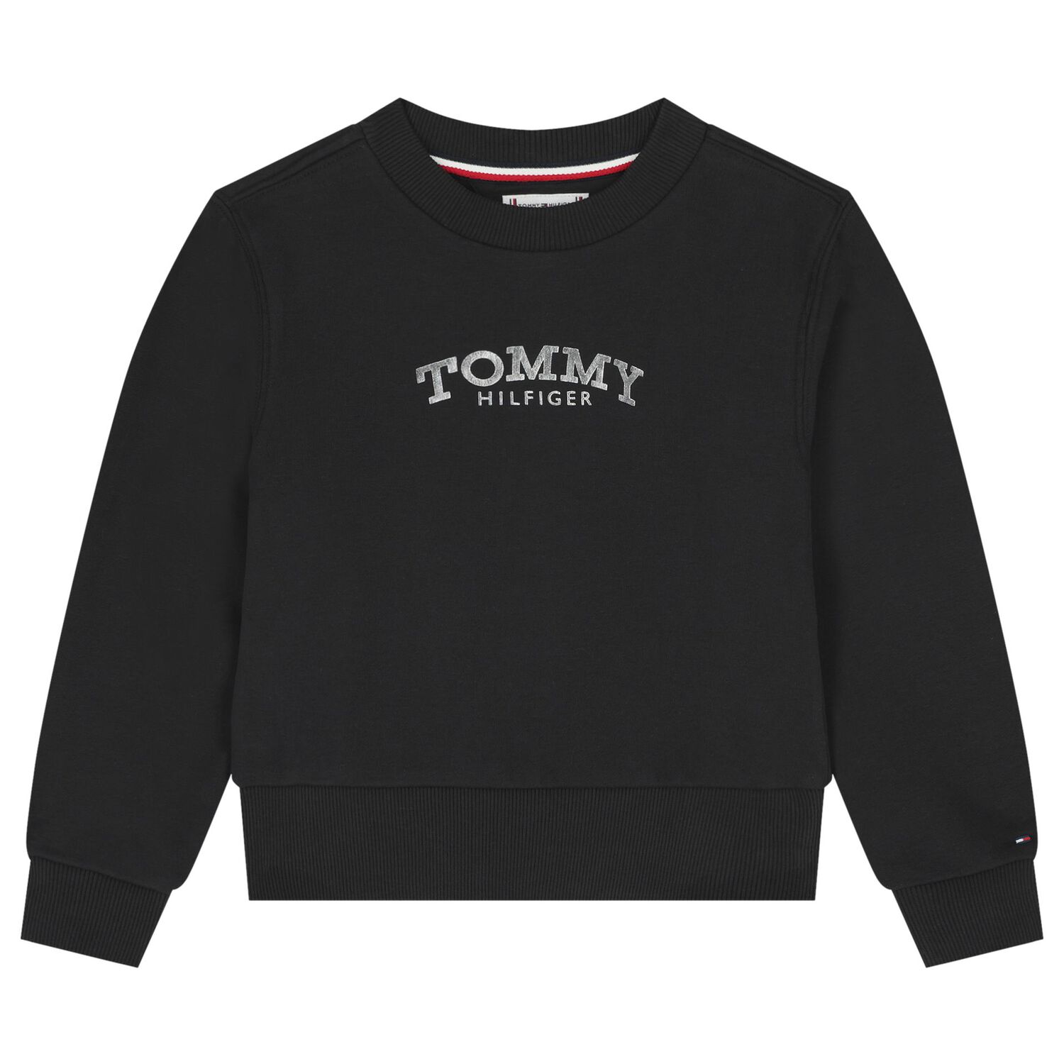 طقم ليجينز بنات بالشعار باللون الاسود , 1, hi-res