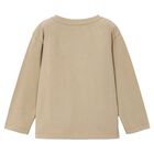 Boys Beige Dog Long Sleeve Top, 2, hi-res