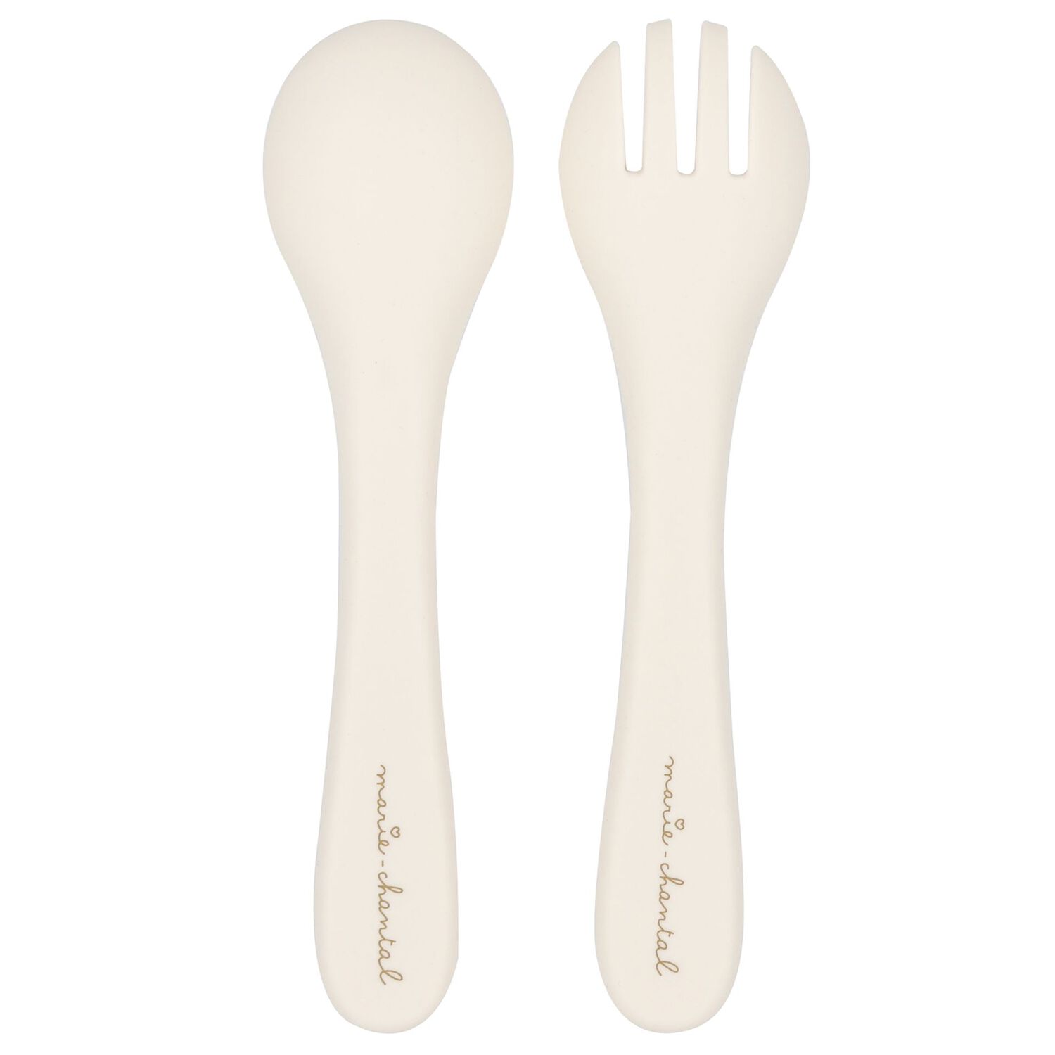 مجموعه ادوات مائده من السيليكون للاطفال بالشعار بشكل نجمه باللون العاجى , 1, hi-res