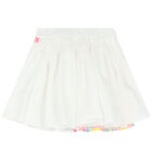 Girls White Butterfly Skirt, 1, hi-res