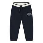 Baby Boys Navy Blue Logo Joggers, 1, hi-res